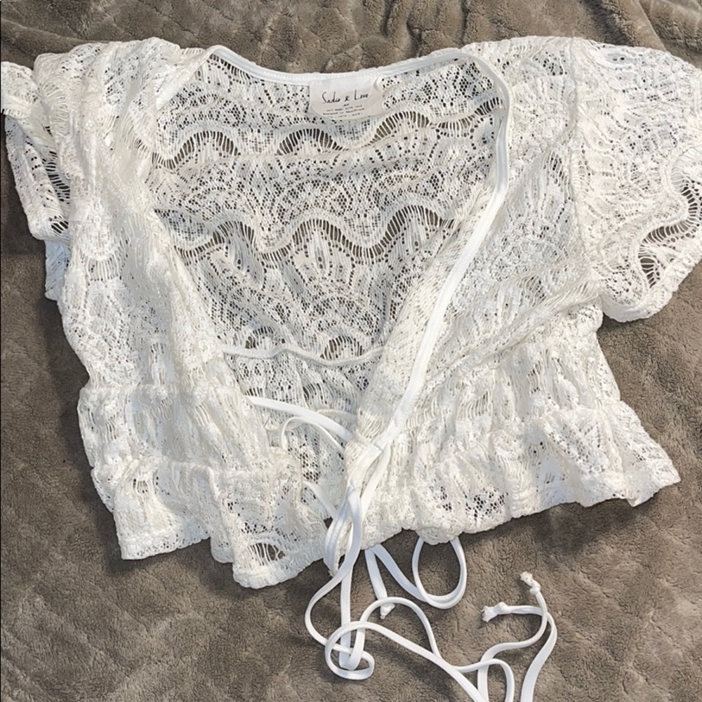 White lace top